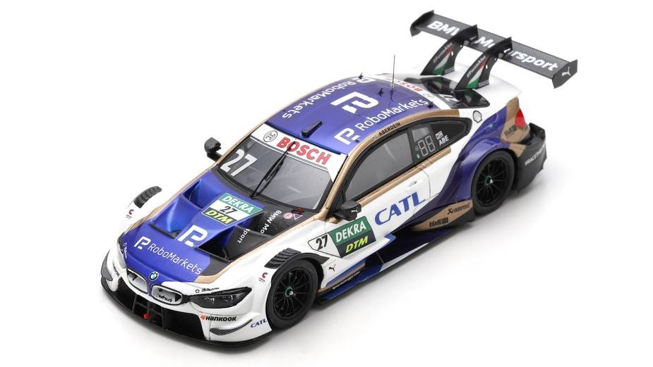 MODELLINO IN SCALA COMPATIBILE CON BMW M4 N.27 DTM HOCKHENHEIM 2020 JONATHAN ABERDEIN 1:43 SPARK MODEL SG664