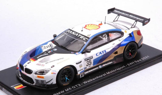 MODELLINO IN SCALA COMPATIBILE CON BMW M6 GT3 N.35 24 H SPA 2021 GLOCK-TOMCZYK-NEUBAUER 1:43 SPARK MODEL SB471