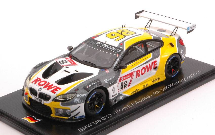 SCALE MODEL COMPATIBLE WITH BMW M6 GT3 N.98 4th 24 H NURBURGRING 2020 ENG-WITTMANN-BLOMQVIST 1:43 SPARK MODEL SG683