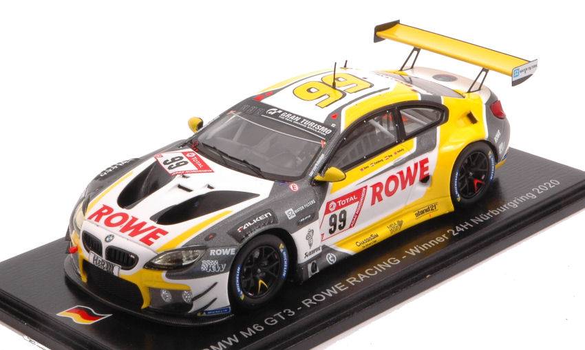 SCALE MODEL COMPATIBLE WITH BMW M6 GT3 N.99 24 H NURBURGRING 2020 SIMS-CATSBURG-YELLOLY 1:43 SPARK MODEL SG680