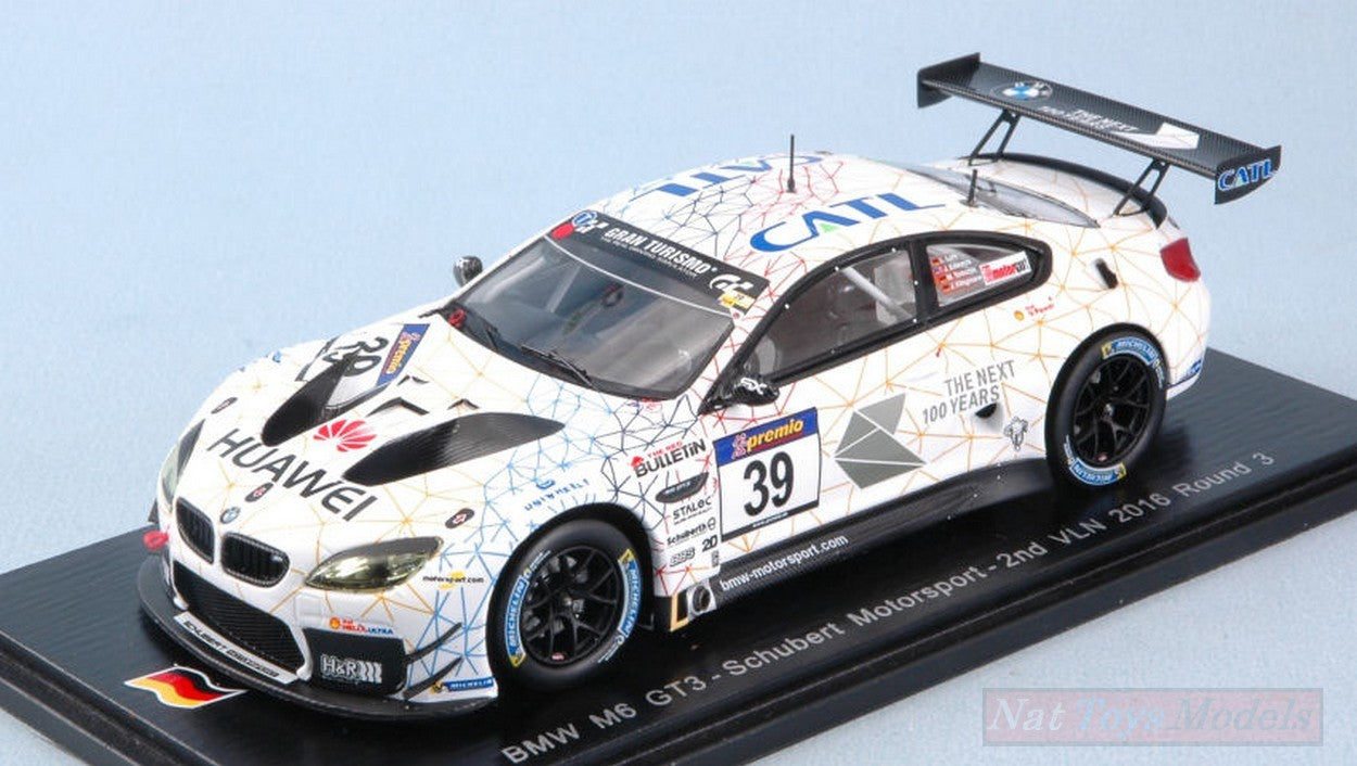 SCALE MODEL COMPATIBLE WITH BMW M6 N.39 2nd VLN 2016 ROUND 3 L.LUHR-M.TOMCZYK-J.EDWARDS 1:43 SPARK MODEL SG371