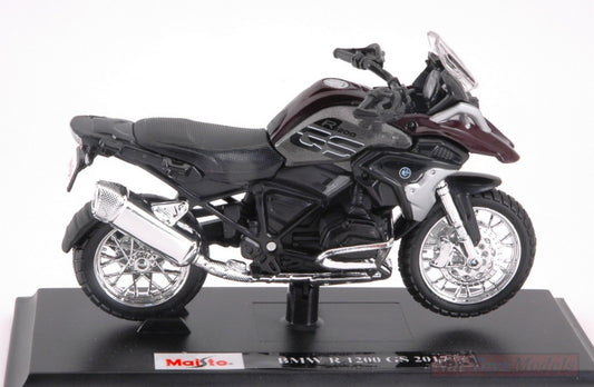 SCALE MODEL COMPATIBLE WITH BMW R 1200 GS 2017 DARK AMARANT RED 1:18 MAISTO MI17060R