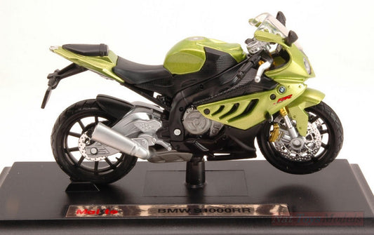 SCALE MODEL COMPATIBLE WITH BMW S1000RR METALLIC GREEN 1:18 MAISTO MI10032GR