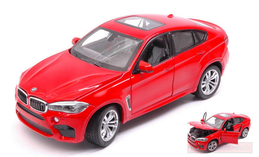 MODELLINO IN SCALA COMPATIBILE CON BMW X6 M 2018 RED 1:24 RASTAR RAT56600R