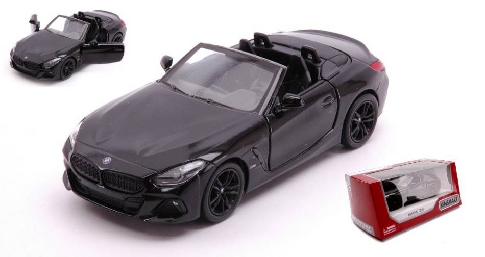 MODELLINO IN SCALA COMPATIBILE CON BMW Z4 2019 BLACK cm 12 1:36 SINGLE BOX KINSMART KT5419WBK