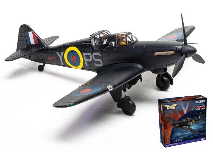 SCALE MODEL COMPATIBLE WITH BOULTON PAUL DEFIANT MK1 N1801 NIGHTFIGHTER COLMBATORE II 1:72 AIRFIX AA39306