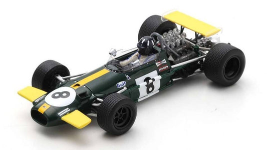 SCALE MODEL COMPATIBLE WITH BRABHAM BT26A GRAHAM HILL 1969 N.8 PRACTICE BRITISH GP 1:43 SPARK MODEL S8319