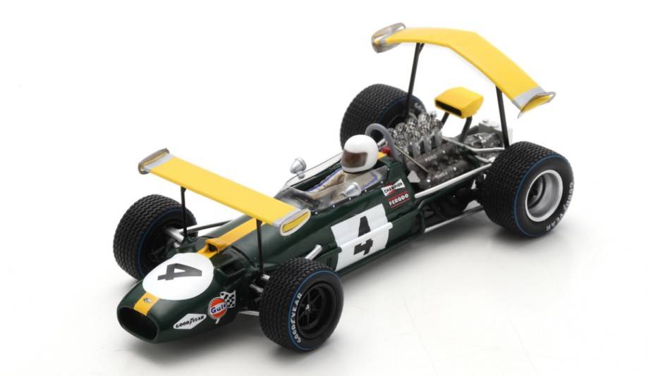 MODELLINO IN SCALA COMPATIBILE CON BRABHAM BT26A JACKY ICKX 1969 N.4 6th SPANISH GP 1:43 SPARK MODEL S8315