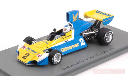 SCALE MODEL COMPATIBLE WITH BRABHAM BT42 N.2 WINNER OULTON PARK GOLD CUP GP 1976 GUY EDWARDS 1:43 SPARK MODEL S7100