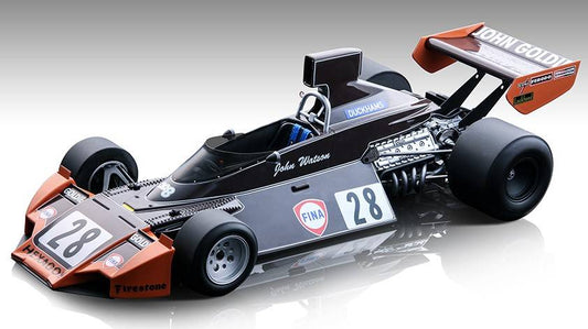 MODELLINO IN SCALA COMPATIBILE CON BRABHAM BT44 ITALY GP 1974 J.WATSON 1:18 TECNOMODEL TMD18274D