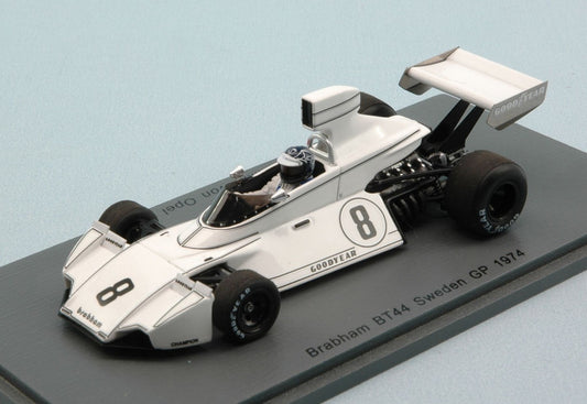 MODELLINO IN SCALA COMPATIBILE CON BRABHAM BT44 R.VON OPEL 1974 N.8 9th SWEDEN GP 1:43 SPARK MODEL S4786