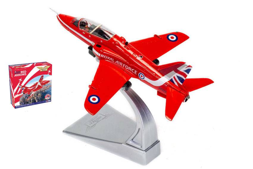 SCALE MODEL COMPATIBLE WITH BRITISH AEROSPACE HAWK T 1A XX322 RED 1 FORCE ACROBATIC 1:72 CORGI AA36017