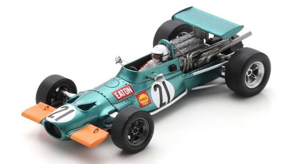 SCALE MODEL COMPATIBLE WITH BRM P139 N.21 SOUTH AFRICAN GP 1970 GEORGE EATON 1:43 SPARK MODEL S2347