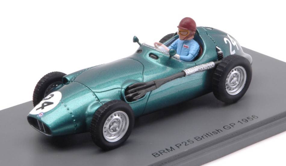 SCALE MODEL COMPATIBLE WITH BRM P25 TONY BROOKS 1956 N.24 BRITISH GP 1:43 SPARK MODEL S5721