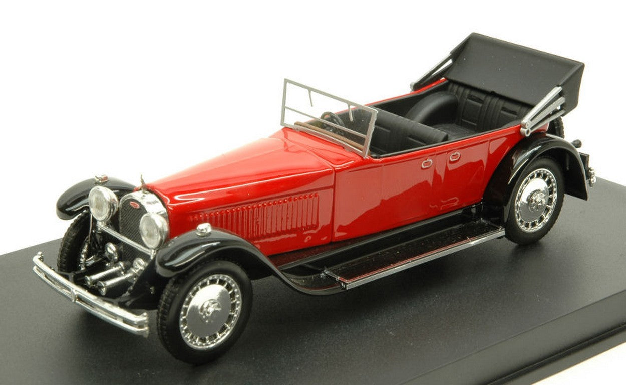 MODELLINO IN SCALA COMPATIBILE CON BUGATTI 41 ROYALE TORPEDO OPEN 1927 RED 1:43 RIO RI4523