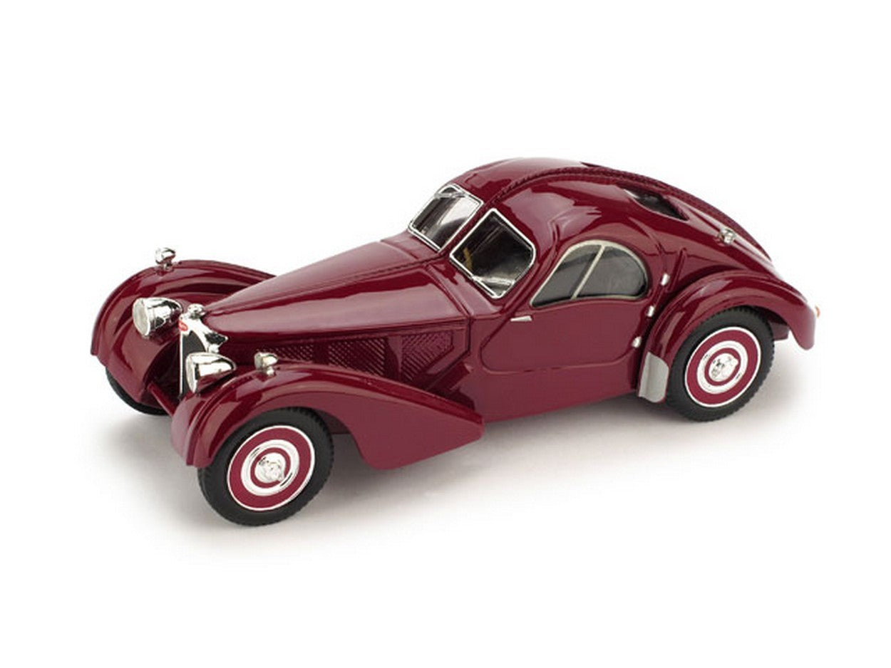 MODELLINO IN SCALA COMPATIBILE CON BUGATTI ATLANTIC 1938 AMARANTO 1:43 BRUMM BM0088-02