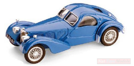 MODELLINO IN SCALA COMPATIBILE CON BUGATTI ATLANTIC 1938 BLUE 1:43 BRUMM BM0087