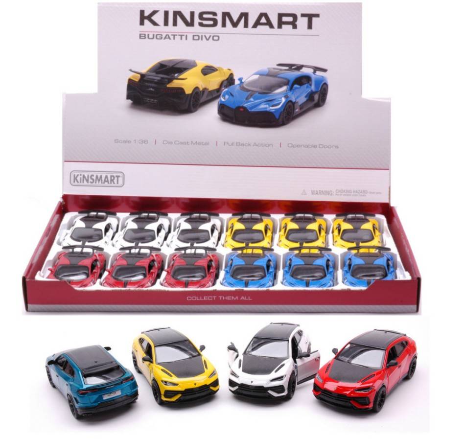 MODELLINO IN SCALA COMPATIBILE CON BUGATTI DIVO COL.ASS. 1:36 KINSMART KT5442D