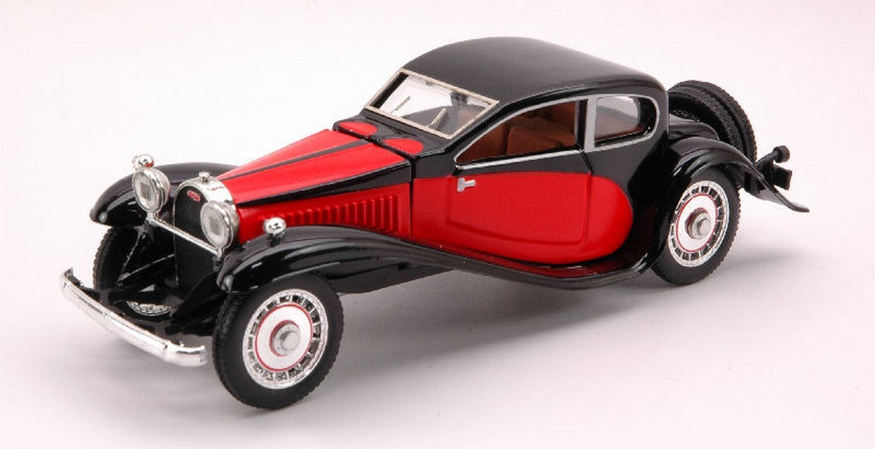 MODELLINO IN SCALA COMPATIBILE CON BUGATTI T 50 1933 RED/BLACK 1:43 RIO RI4261