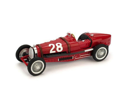 SCALE MODEL COMPATIBLE WITH BUGATTI TYPE 59 TAZIO NUVOLARI 1934 N.28 3rd MONACO GP 1:43 BRUMM BM0174