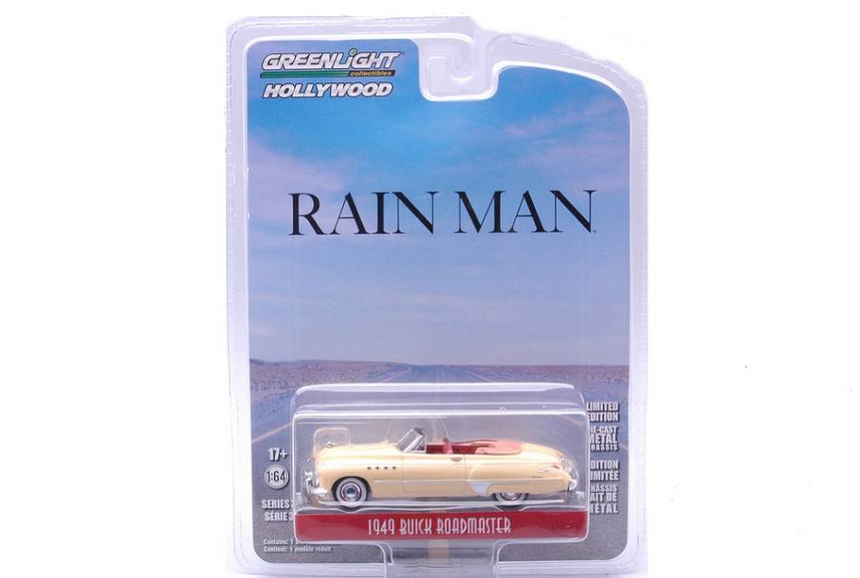 SCALE MODEL COMPATIBLE WITH BUICK ROADMASTER CONVERTIBLE CHARLIE BABBIT'S RAIN MAN 1988 1:64 GREENLIGHT GREEN44960C