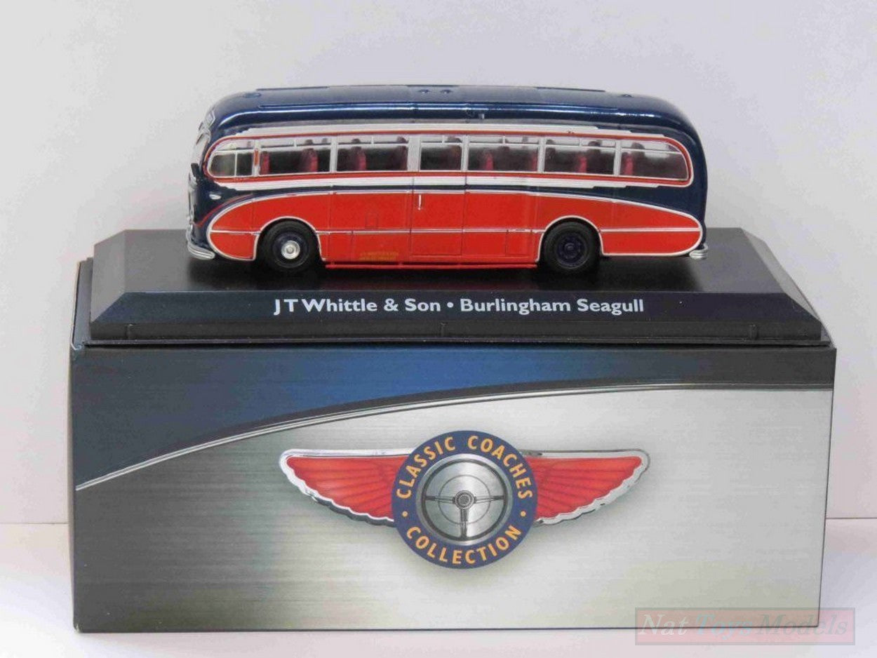 SCALE MODEL COMPATIBLE WITH Burlingham Seagull JT Whittle &amp; Son Classic Coaches Bus Collection 1:72 DIE CAST