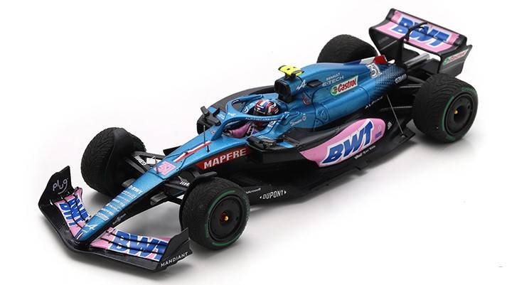 SCALE MODEL COMPATIBLE WITH BWT ALPINE ESTEBAN OCON 2022 N. 31 4th JAPANESE GP 1:43 SPARK MODEL S8558