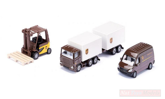 SCALE MODEL COMPATIBLE WITH TRUCK + VAN + FORKLIFT UPS BOX 24 cm SIKU SK6324