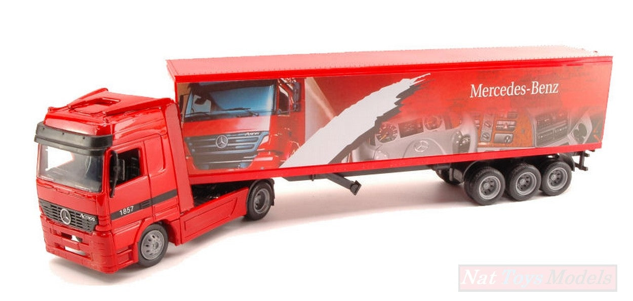 MODELLINO IN SCALA COMPATIBILE CON CAMION MERCEDES ACTROS 1857 40 CONTAINER 1:43 NEW RAY NY15113