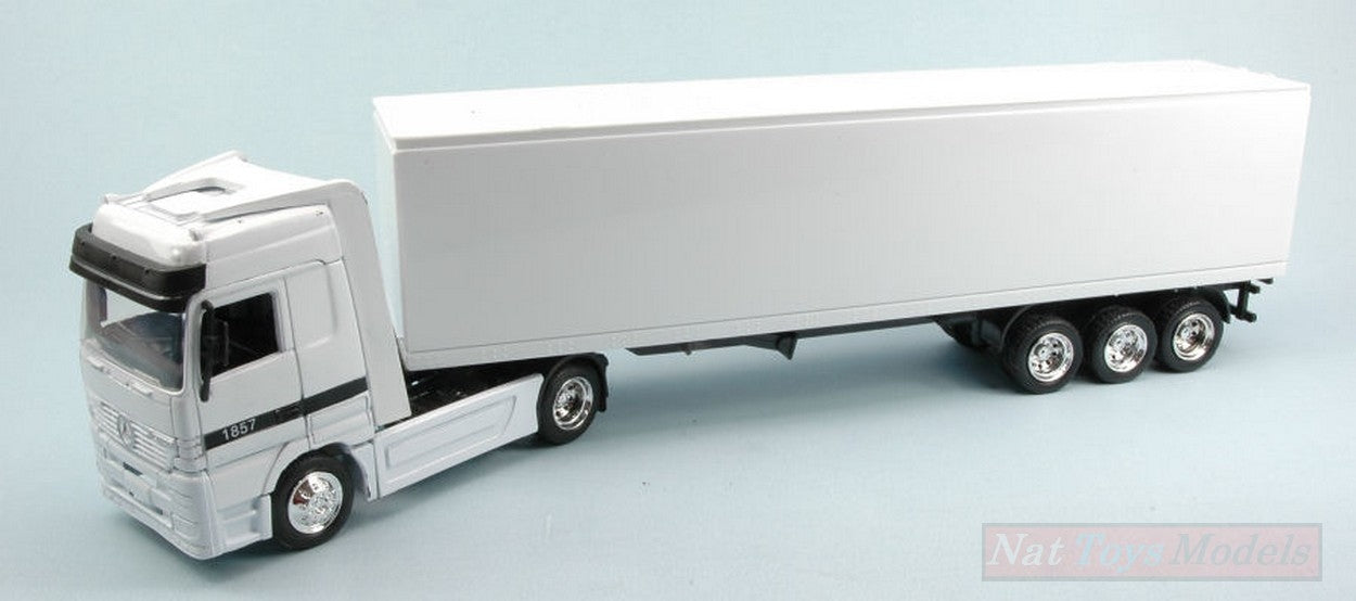 MODELLINO IN SCALA COMPATIBILE CON CAMION MERCEDES CONTAINER WHITE 1:43 NEW RAY NY15113HSS