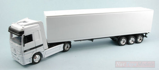 SCALE MODEL COMPATIBLE WITH MERCEDES CONTAINER TRUCK WHITE 1:43 NEW RAY NY15113HSS