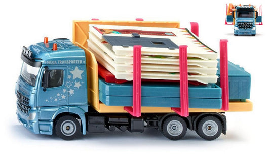 MODÈLE RÉDUIT COMPATIBLE AVEC CAMION DE TRANSPORT DE MAISON PRÉFABRIQUÉE 1:50 SIKU SK3562