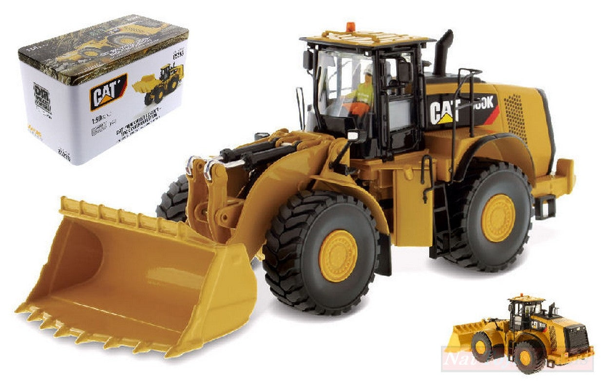 MODELLINO IN SCALA COMPATIBILE CON CAT 980K WHEEL LOADER W/ROCKCON 1:50 DIECAST MASTER DM85296