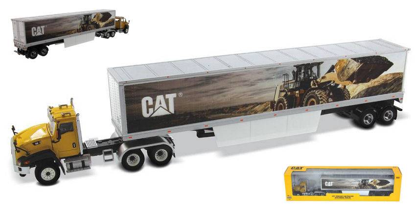 MODELLINO IN SCALA COMPATIBILE CON CAT CT660 W/CAT MURAL TRAILERS 1:50 DIECAST MASTER DM85666