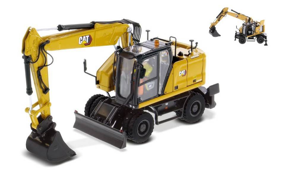 MODELLINO IN SCALA COMPATIBILE CON CAT M318 WHEELED EXCAVATOR 1:50 DIECAST MASTER DM85956