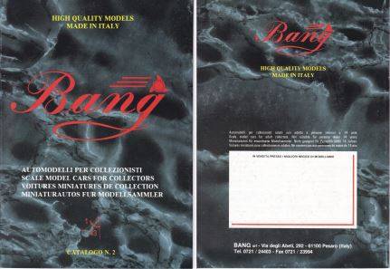 LIBRO MODELLINI CATALOGO BANG 1993 N.2 PAG FORMATO A5 BANG BGCAT1993-2