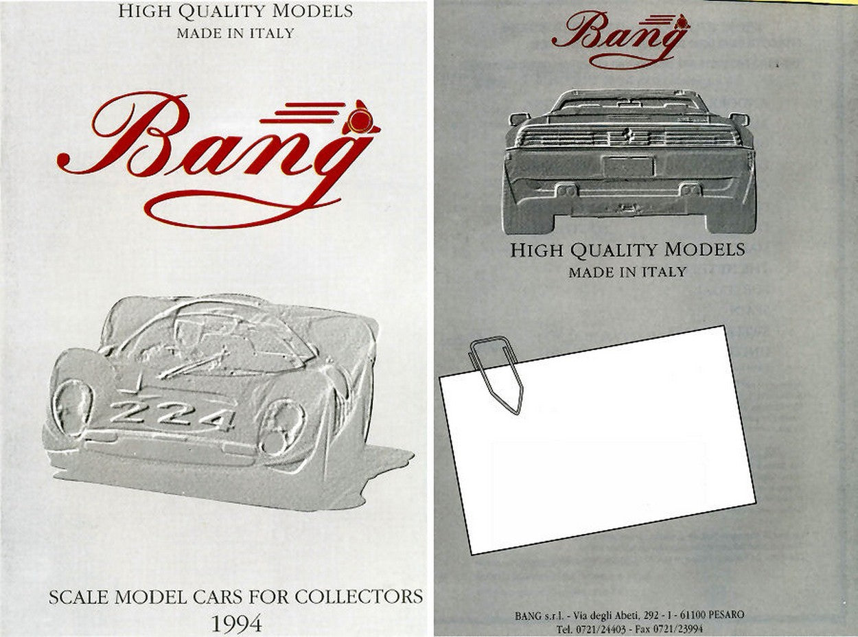 MODEL BOOK CATALOG BANG 1994 A5 FORMAT PAGE 44 BANG BGCAT1994