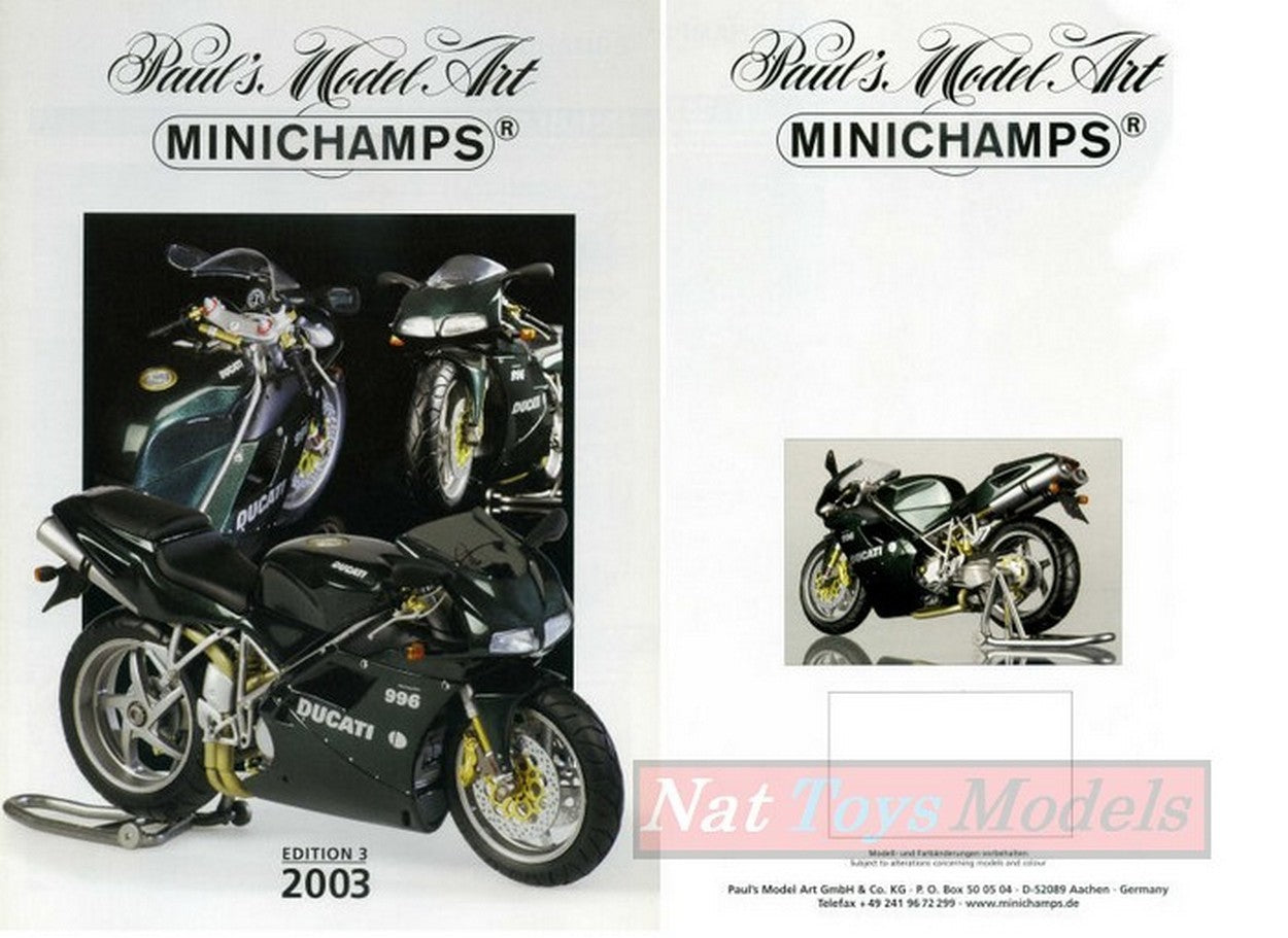 MODEL BOOK MINICHAMPS CATALOG 2003 EDITION 3 PAGE 15 MINICHAMPS PMCAT2003-3