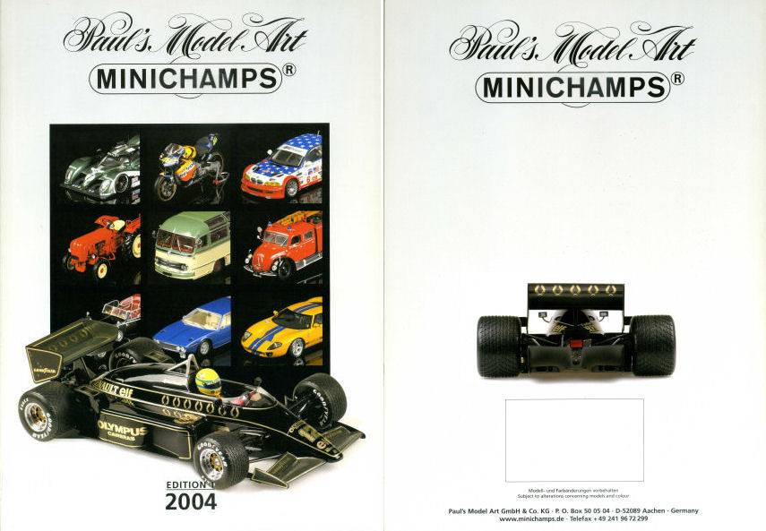 LIVRE MODÈLES CATALOGUE MINICHAMPS 2004 ÉDITION 1 PAGE 193 MINICHAMPS PMCAT2004-1