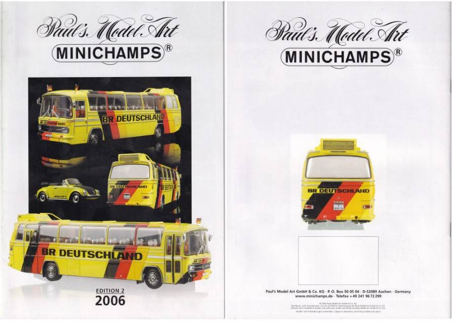 LIVRE MODÈLES CATALOGUE MINICHAMPS 2006 ÉDITION 1 PAGE 250 MINICHAMPS PMCAT2006-2