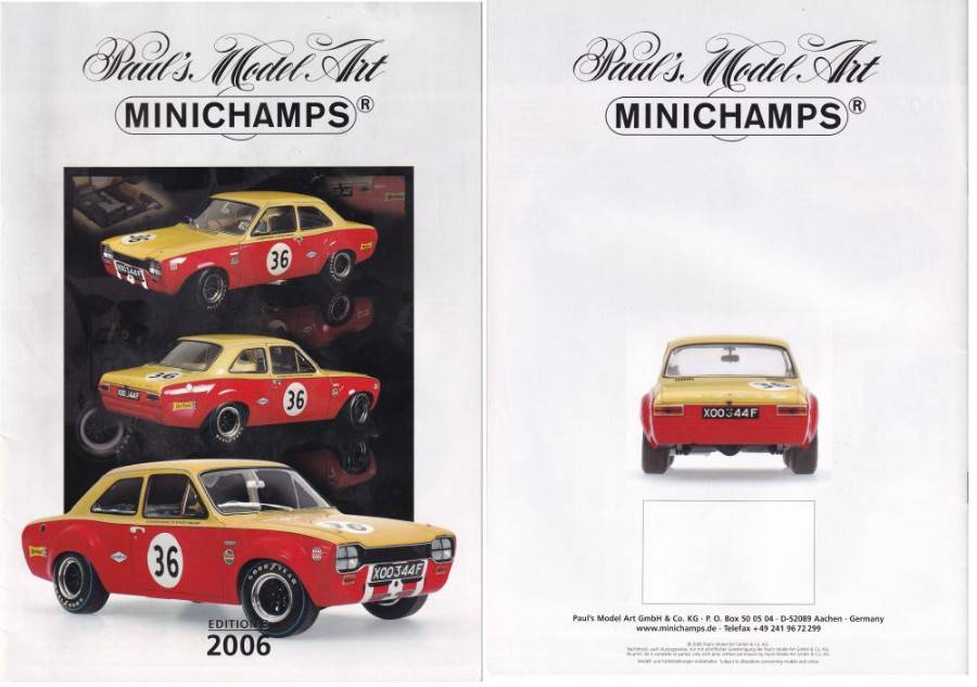 LIBRO MODELLINI CATALOGO MINICHAMPS 2006 EDITION 3 PAG.19 MINICHAMPS PMCAT2006-3