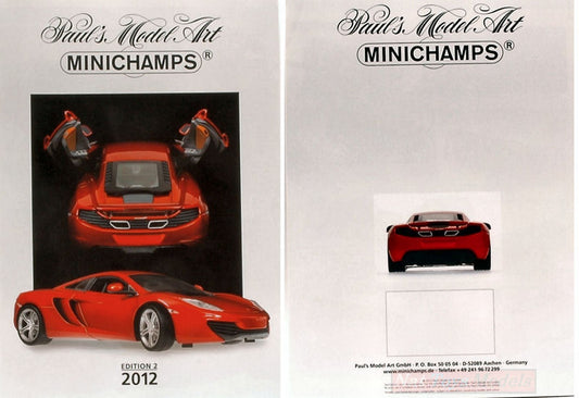 LIBRO MODELLINI CATALOGO MINICHAMPS 2012 ED.2 MINICHAMPS PMCAT2012-2