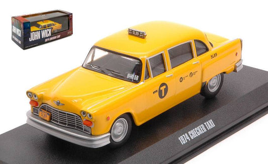 SCALE MODEL COMPATIBLE WITH CHECKER 1974 NYCTAXI "JOHN WICK CHAPTER 3 PARABELLUM 2019" 1:43 GREENLIGHT GREEN86607