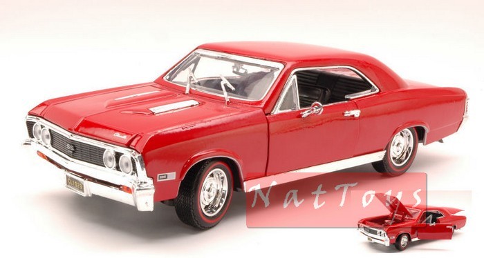 SCALE MODEL COMPATIBLE WITH CHEVELLE SS 396 RED 1:18 MOTORMAX MTM73104R