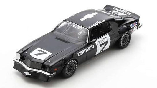 MODELLINO IN SCALA COMPATIBILE CON CHEVROLET CAMARO N.7 WINNER MICHIGAN IROC 1974 BOBBY UNSER 1:18 SPARK MODEL 18US010