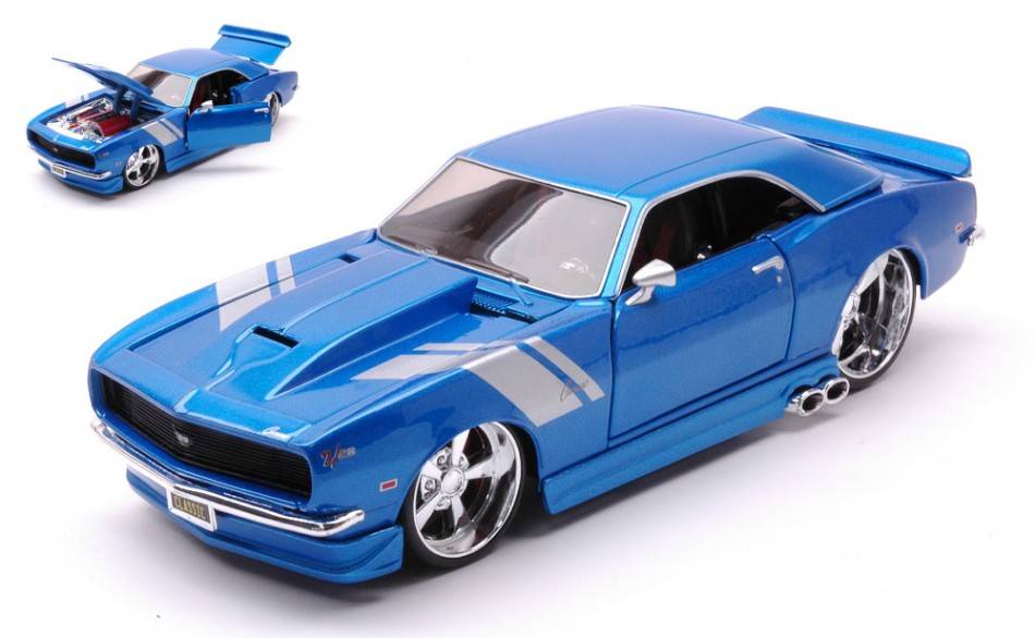 MODELLINO IN SCALA COMPATIBILE CON CHEVROLET CAMARO Z28 1968 CLASSIC MUSCLE BLUE 1:24 MAISTO MI32508B