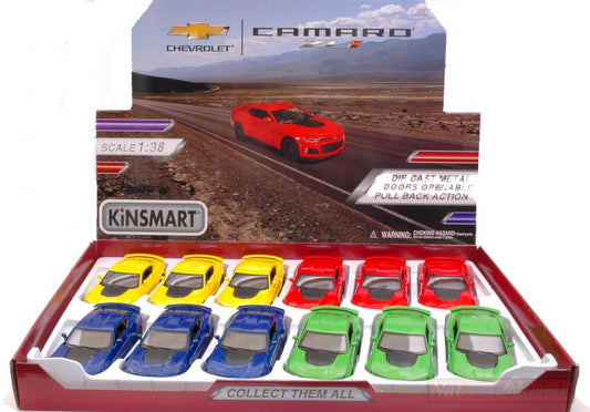 SCALE MODEL COMPATIBLE WITH CHEVROLET CAMARO ZL1 2017 COL.ASS.1:38 cm 12 KINSMART KT5399D