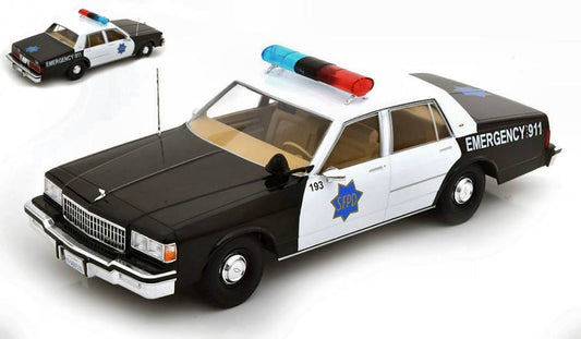 MODÈLE RÉDUIT COMPATIBLE AVEC CHEVROLET CAPRICE SFPDSAN FRANCISCO POLICE 1:18 MODELCARGROUP MCG18389