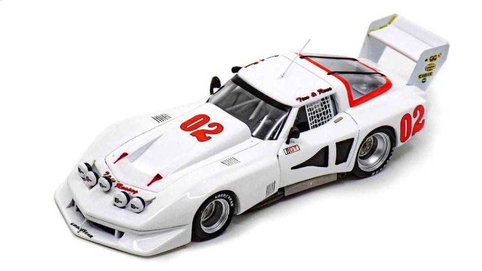 MODELLINO IN SCALA COMPATIBILE CON CHEVROLET CORVETTE C3 N.02 12 H SEBRING 1980 ALMEIDA-RODRIGUEZ-RIANO SPARK MODEL US178