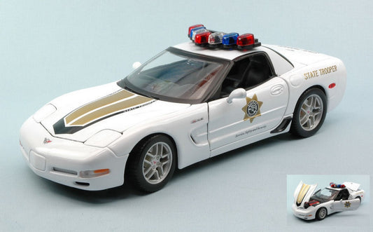 MODELE REDUIT COMPATIBLE AVEC CHEVROLET CORVETTE Z06 STATE TROOPER 1:18 MAISTO MI31383